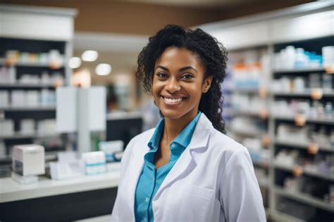 Premium Ai Image African American Pharmacist In Pharmacy Generative Ai