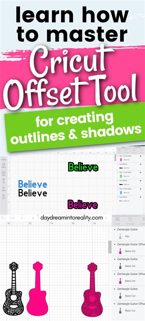 How To Use The Offset Tool In Cricut Design Space Make Outlines