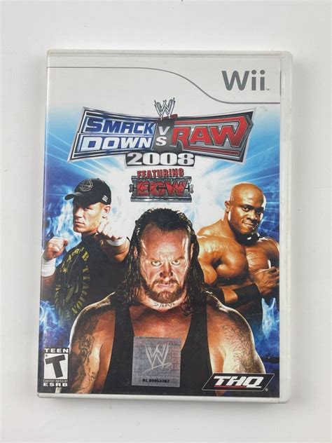 WWE SmackDown Vs Raw 2008 Featuring ECW Nintendo Wii Complete