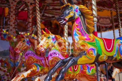 Carousel Horses Stock Photo Royalty Free Freeimages