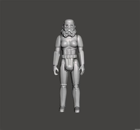 Vintage Star Wars Female Stormtrooper 3d Printed Custom Action Figure