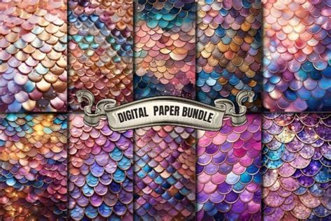 Mermaid Scales Digital Paper Graphic By Craftsmaker Creative Fabrica