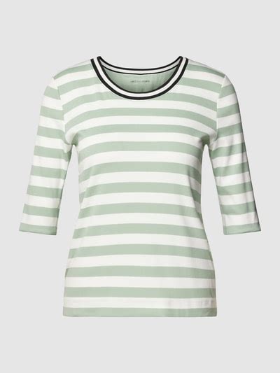 Marc Cain T Shirt Mit Streifenmuster Mint Online Kaufen