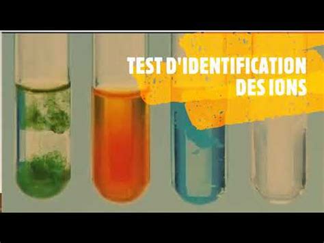 Tests D Identification De Quelques Ions Chlorure Cl Ions