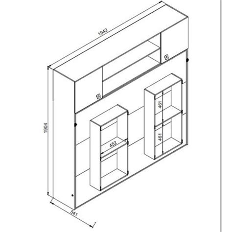 Cama Casal Articulada Horizontal Armário Aéreo Branca Lilies Móveis