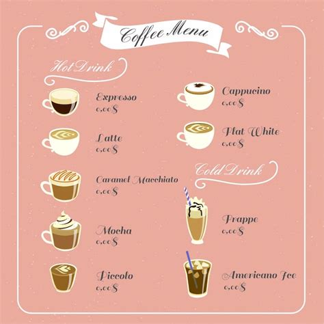 Premium Vector | Vintage coffee menu