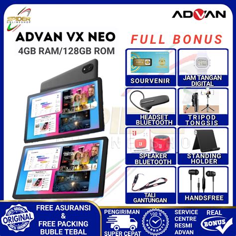 Jual ADVAN TAB VX NEO TABLET ADVAN RAM 4GB ROM 128GB GARANSI RESMI