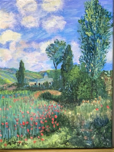 Rendition Of Monets Lane In The Poppy Fields Ile Saint Martin By Al