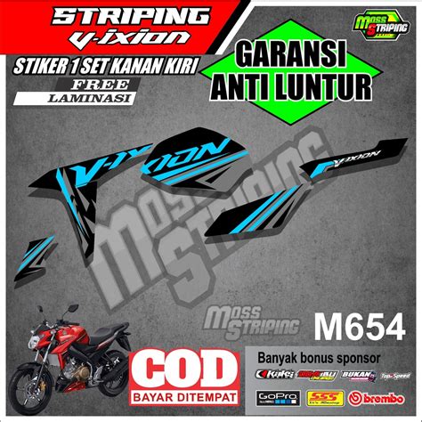 Jual Stiker Motor Striping Yamaha Vixion New Advance Nva Kode M