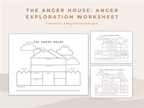 Anger House Worksheet: Teen Therapy, Couples Counseling (PDF) - Etsy
