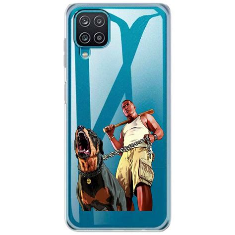 Husa Samsung Galaxy A12 Silicon Transparenta Model GTA V Chop