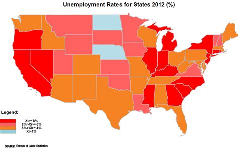 Unemployment Rate By State Map United States Map