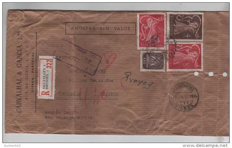 Lettres Documents Portugal Amostra Sem Valor Air Mail With Belgian