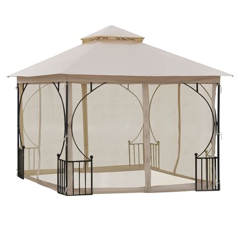 Outsunny X Patio Gazebo Double Roof Outdoor Gazebo Canopy