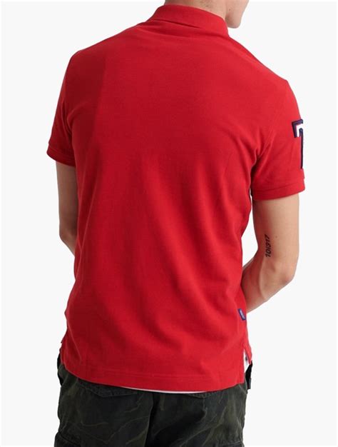 Myrunway Shop Superdry Rouge Red Classic Superstate Short Sleeve Polo