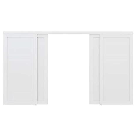 Ark Design 144 In X 80 In Paneled 1 Lite Blank Pattern White Primed Mdf Sliding Door With