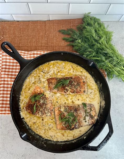 Creamy Dill Skillet Salmon The Pinehurst Olive Oil Company