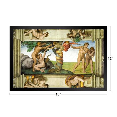 Vault W Artwork Michelangelo The Fall And Expulsion From The Garden Of ...