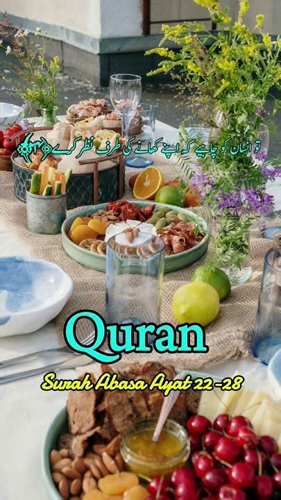 Quran With Translation Surah Abasa Ayat22 28 Quranrecitation