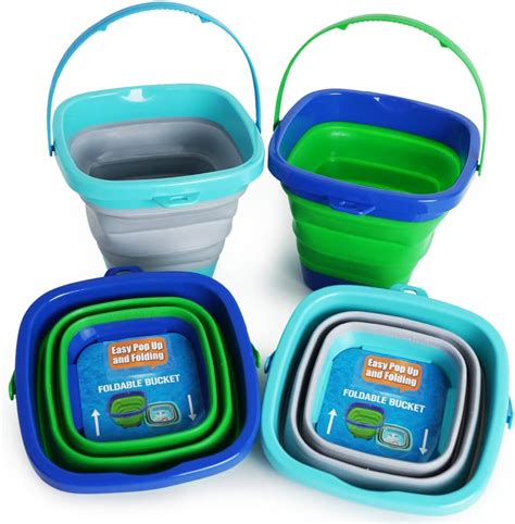 Amazon Boley Pack Silicone Foldable Buckets Multi Purpose