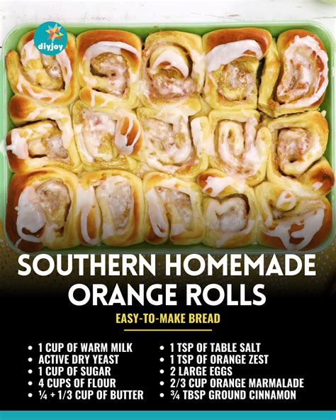 Easy Southern Homemade Orange Rolls Recipe