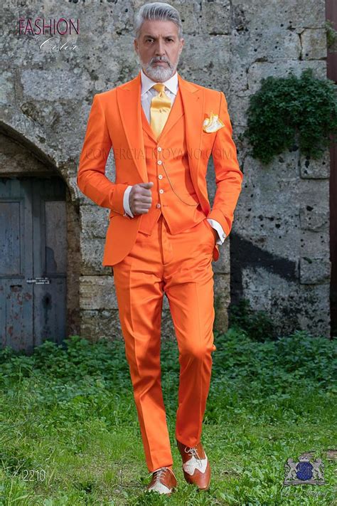 Traje Naranja De Algod N Mario Moreno Moyano Ropa Moderna Hombre