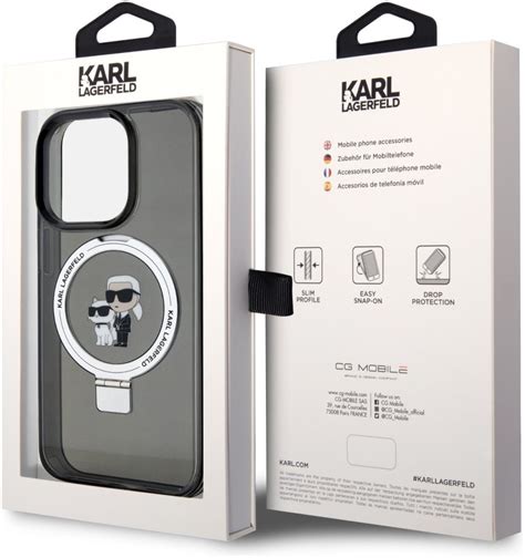 Karl Lagerfeld Ringstand Karl A Choupette MagSafe Kryt Pre IPhone 15