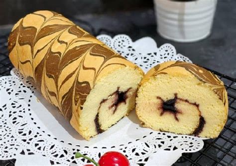 Resep Bolu Gulung Batik Simple Ekonomis Tanpa Margarin Atau Minyak