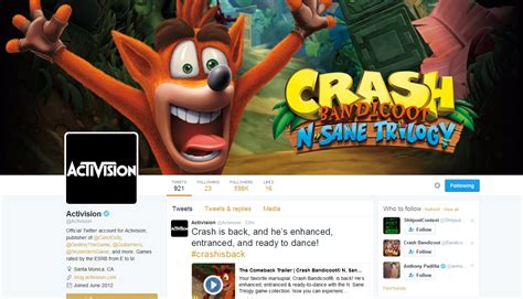 Activision’s Twitter Header Has A New Crash Bandicoot Art N Sane Trilogy Crashy News