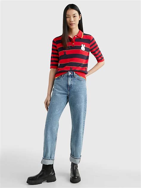 Tommy X Miffy Stripe Polo Sweater Red Tommy Hilfiger