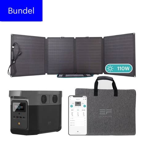 Ecoflow Delta Mini Powerstation Met 110w Solar Panel Bundel 230v Output Draagbare Bol