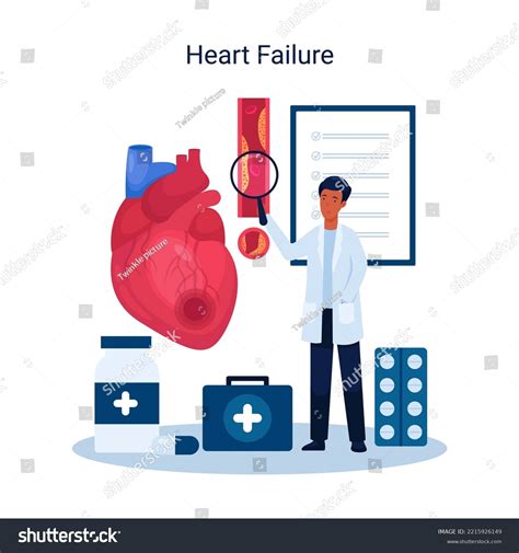 Illustration Concept Heart Failure Disease Stock Vector (Royalty Free ...