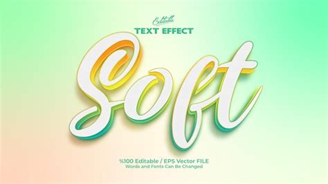 Premium Vector Editable Soft Text Effect