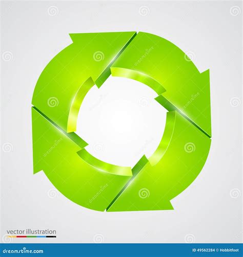 Creative Arrows Circle Recycle Sign Stock Vector Illustration Of Green Concept 49562284