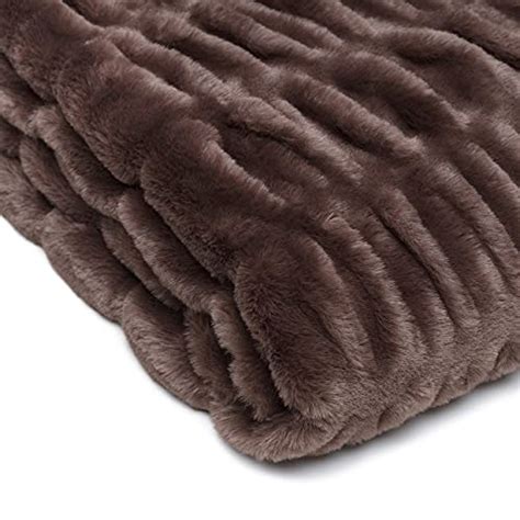 Chanasya Ruched Luxurious Soft Faux Fur Throw Blanket Fuzzy Plush And