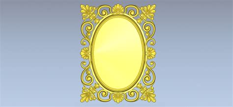 Download 3d Model Oval Mirror Cnc File 1539 Dxf Downloads Files For