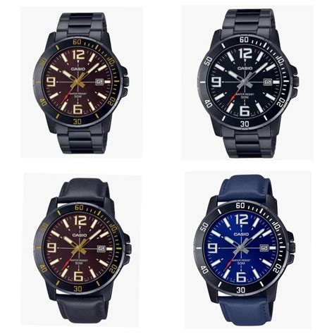 Casio General MTP VD01BL MTP VD01B Men Watch Shopee Malaysia