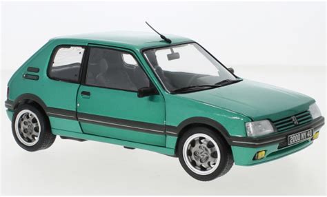 Coche Miniatura Peugeot 205 1 18 Norev GTI Griffe Metallise Vert 1990