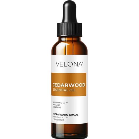 Cedarwood Essential Oil By Velona 2 Oz Boost Hair Growth Promotes Better Focus