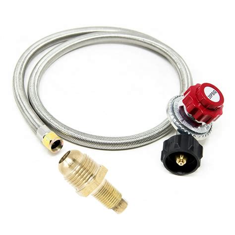 GasOne - Propane Regulator and Propane Brass Orifice - Steel Braided ...