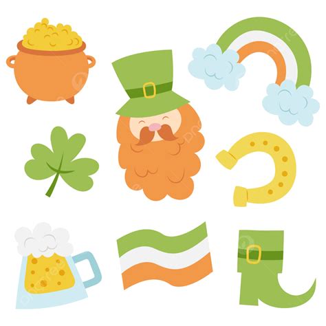 St Patricks Day Vector Hd Images St Patricks Day Sticker Element Set St Patricks Day Element