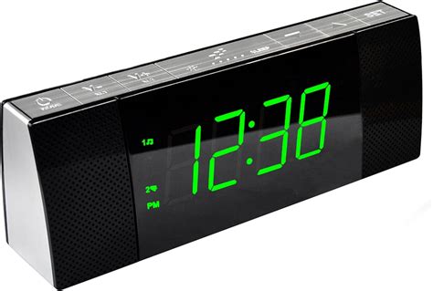 ITOMA Bedside Alarm Clock Radio With Bluetooth Speaker Dimmable Jade