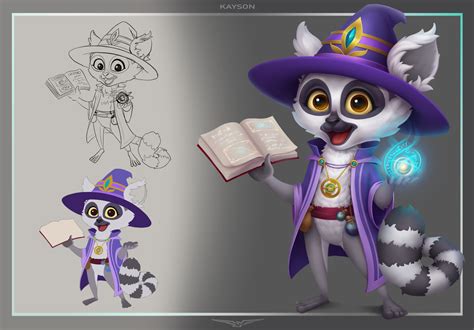 Artstation Lemur Wizard Character Design