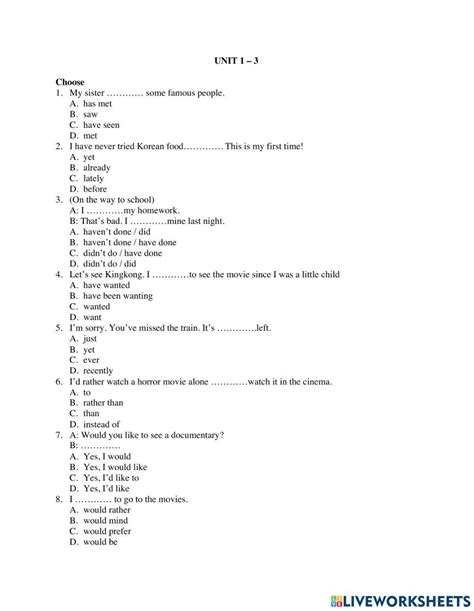 Tn2 Review 1 3 1 Worksheet Live Worksheets