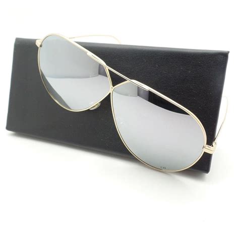 Christian Dior Stellaire J Gdc Gold Silver Mirror Sunglasses