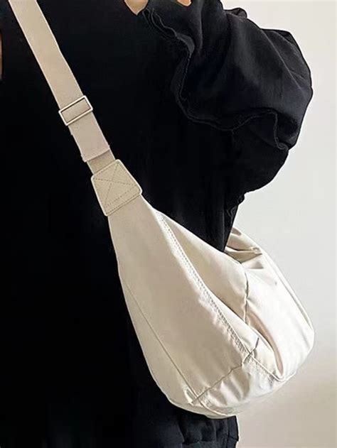 Bolso Hobo Minimalista Bolso Hobo Bandolera Con Cremallera Simple