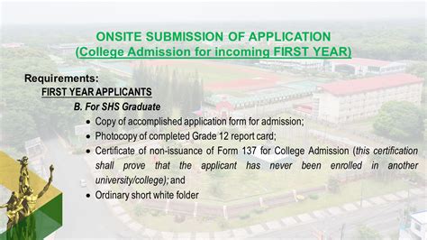 Application For College Admission For 1st Semester A Y 2023 2024 In