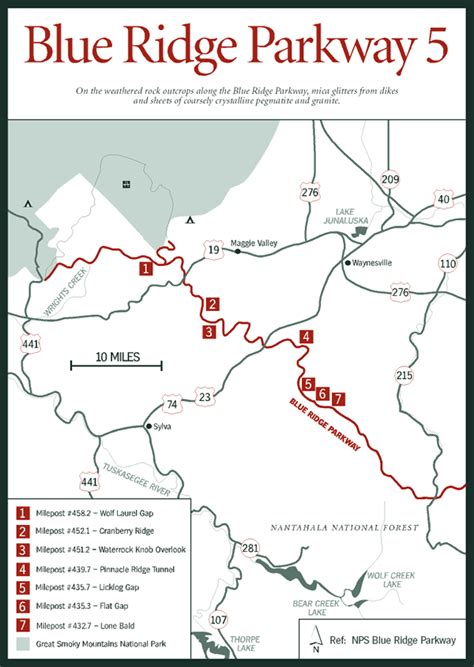 Sherpa Guides | North Carolina | Mountains | Blue Ridge Parkway 5 Map