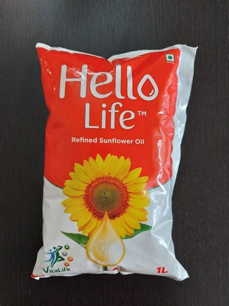 Sundrop Hello Life Sunflower Oil Packaging Type Pouched Packaging