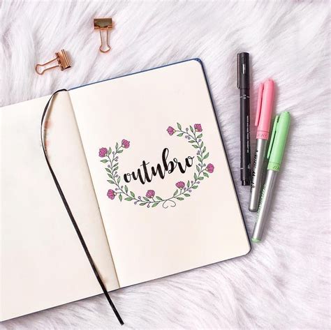 Delicate Floral Bullet Journal Cover